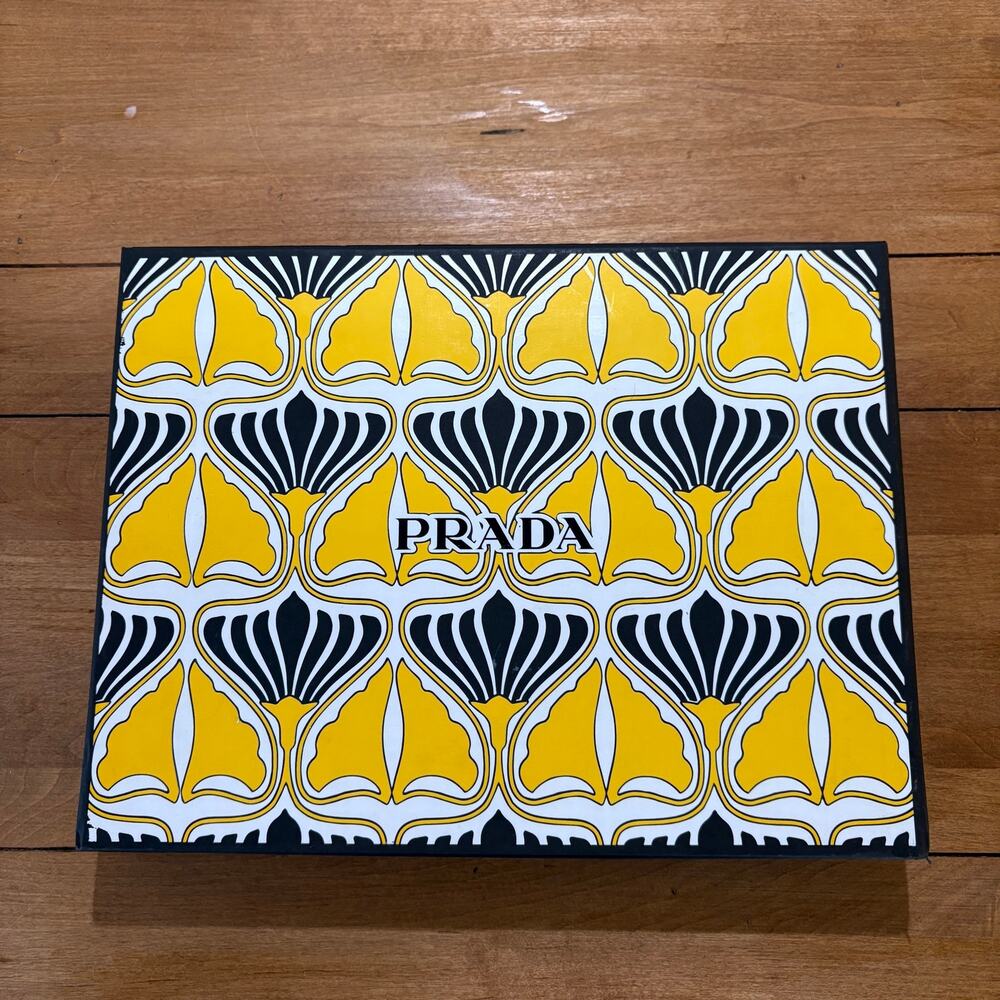 Prada 5-Piece Stationery Set Yellow Black Geometric Floral Luxury Novelty VIP
